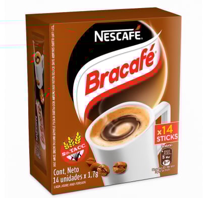 Café Soluble Nescafé Bracafé Stick 14 Unidades