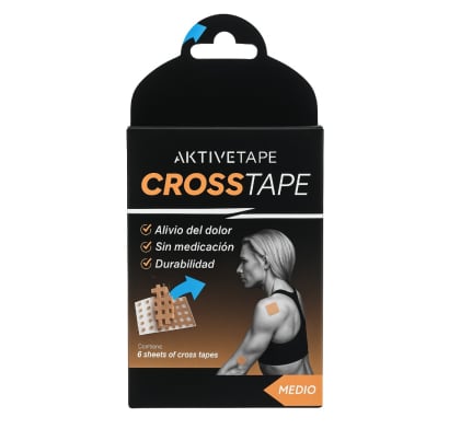 Cinta Cruzada Aktive Tape Beige Tamaño Medio 6 Unidades
