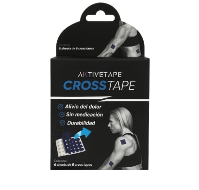 Cinta Cruzada Aktive Tape Negra Tamaño Medio 6 Unidades