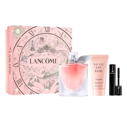 Cofre La Vie Est Belle Lancôme Perfume EDP 100 ml + Loción Corporal 50 ml + Mini Máscara de Pestañas Hypnôse de 2 ml
