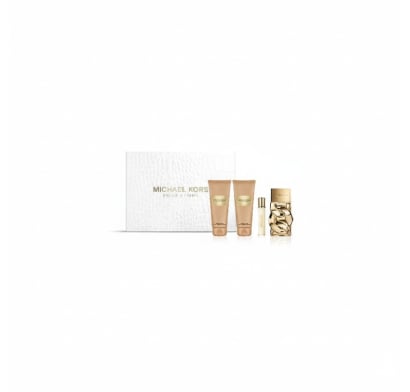 Cofre Michael Kors Perfume Pour Femme EDP 100 ml + Mini Talla 10 ml + Loción Corporal 100 ml + Gel de Ducha 100 ml