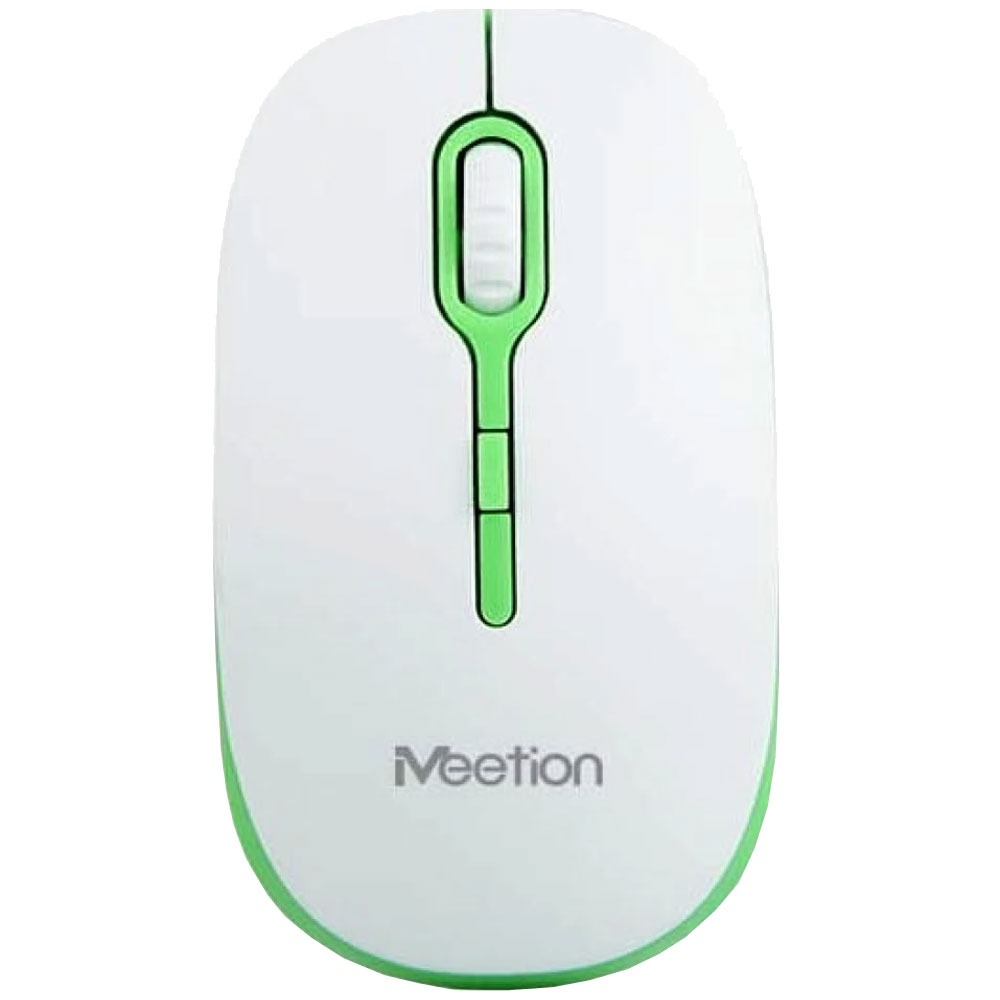 Mouse Inalámbrico Meetion MT-R547 Blanco y Verde