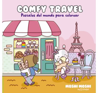 Libro para Colorear Comfy Travel Postales del Mundo