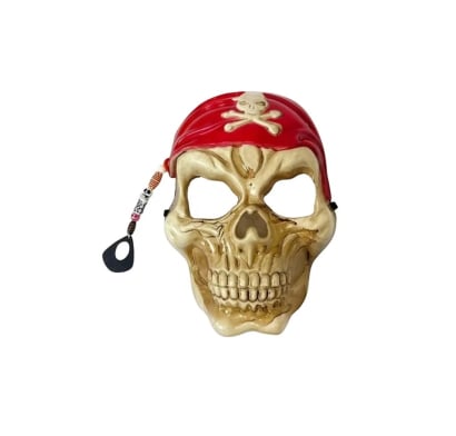 Máscara Calavera Pirata Mis Petates Blanca