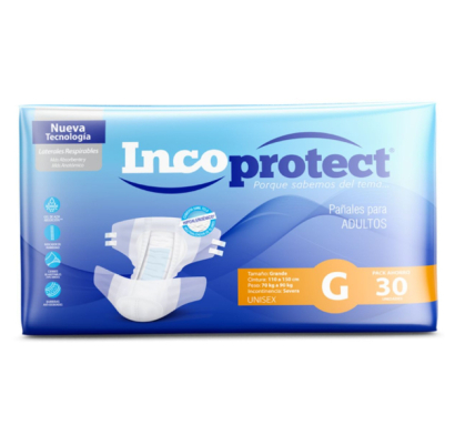 Pañal para Adultos Incoprotect Talle G 30 Unidades