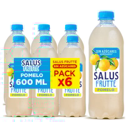 Frute Salus Frutte Cero Pomelo 600 cc 6 Unidades