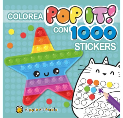 Libro Pinto pop it con 1000 stickers estrella