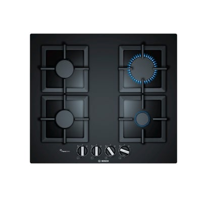 Anafe a Gas Bosch PPP6A6B20 Vidrio Templado 4 Quemadores Negro