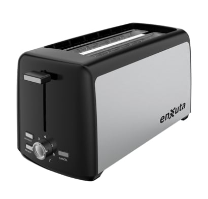 Tostadora Enxuta 4 Panes Negra