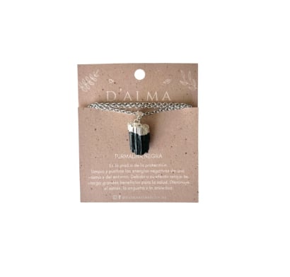 Collar D'Alma Simple con Turmalina Negra