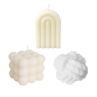 Combo Farma Hogar Velas Decorativas Cubo, Nudo y Arcoíris 