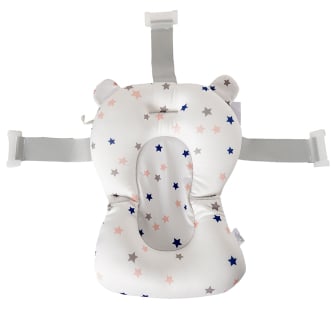 Almohad&oacute;n de Ba&ntilde;o Rabbit para Beb&eacute; Blanco con Estrellitas