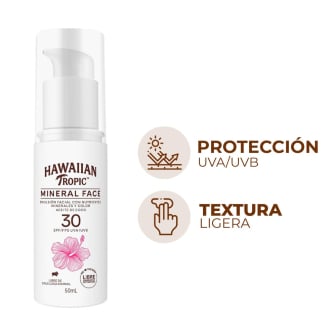 Protector Solar Hawaiian Tropic Mineral Facial FPS30 50 ml