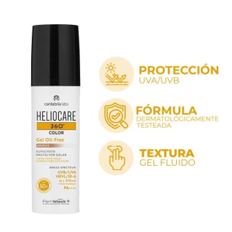Protector Solar Heliocare 360° Color Gel Oil Free Bronze FPS50+ 50 ml