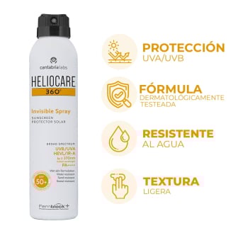 Protector Solar Heliocare 360° Spray Invisible FPS50+ 200 ml