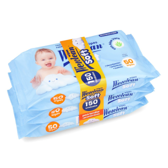 Toallitas Húmedas Wetclean Soft 150 Unidades