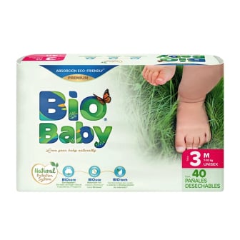 Pa&ntilde;ales BioBaby Talle M 40 Unidades
