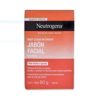 Jabón en Barra de Limpieza Facial Neutrógena Deep Clean 80 g
