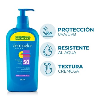 Protector Solar Dermagl&oacute;s FPS50 380 ml