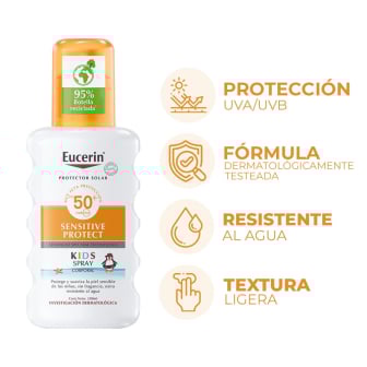 Protector Solar Eucerin Sun Spray Ni&ntilde;os Fpf50 200 ml