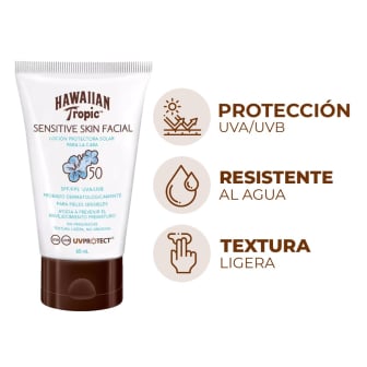 PROTECTOR SOLAR HAWAIIAN TROPIC LOCI&Oacute;N FACIAL F50 60 ML.