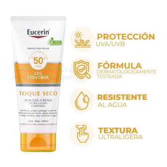 Protector Solar Eucerin Sun Corporal Loción Toque Seco FPS50+ 200 ml