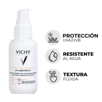 Protector Solar Vichy UV Age FPS50+ sin Color 40 ml