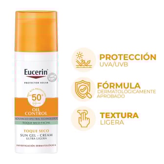 Protector Solar Eucerin Sun Toque Seco FPS50+ 50 ml