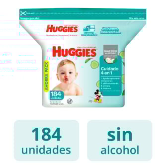 Toallitas Húmedas Huggies Cuidado 4 en 1 184 Unidades