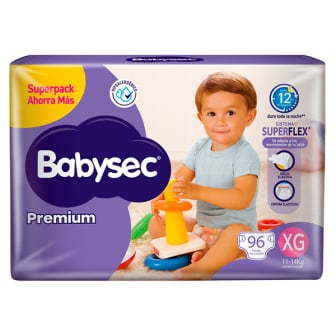 Pañales Babysec Premium XG 96 Unidades