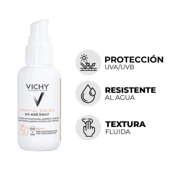 Protector Solar Vichy Capital Soleil UV Age Tono Teint Light FPS50+ 40 ml