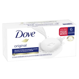 Jabón en Barra Dove Original Corporal 90 g 6 Unidades