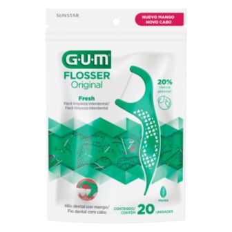 PORTA HILO FLOSSER GUM SABOR MENTA 20 UNIDADES