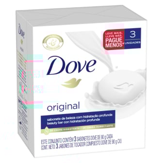 Jabón en Barra Dove Original Corporal 90 g 3 Unidades