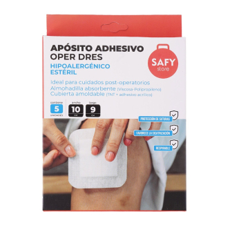 Ap&oacute;sitos Adhesivos Safy 9 x 10 cm 5 Unidades