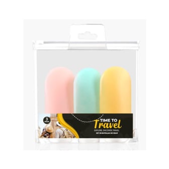 Set de Botellas Travel Colores 3 Unidades