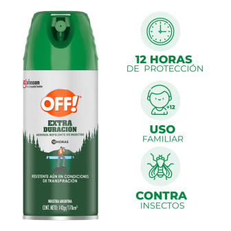 Repelente en Aerosol OFF! Extra Duraci&oacute;n 170 ml