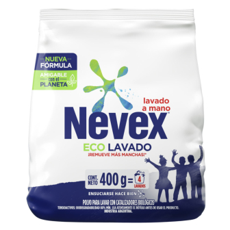 Jab&oacute;n en Polvo para Ropa Nevex Lavado a Mano 400 g