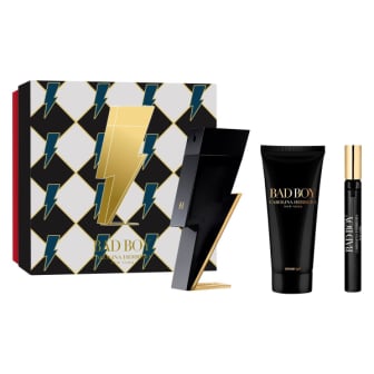 Cofre Perfume Bad Boy Carolina Herrera Men EDT 100 ml + Gel de Ducha 100 ml + Minitalla