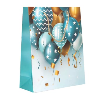 Bolsa de Regalo Happy Paper Globos 1 Unidad Colores Surtidos