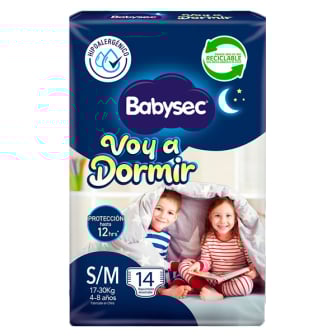 Pañales Babysec Voy a Dormir Pants 14 Unidades