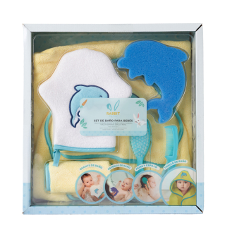Set de Baño Rabbit para Bebé Azul