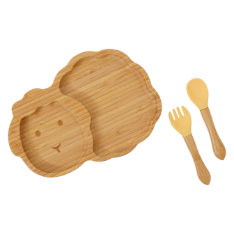 Set de Plato Rabbit con Cubiertos Oveja