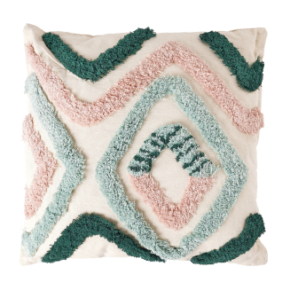 Almohadón Farma Hogar Rosa y Verde