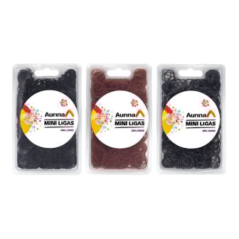 Mini Gomitas para el Pelo Top 500 Unidades Colores Surtidos