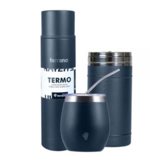 Kit Terrano Termo Mate Y Yerbera
