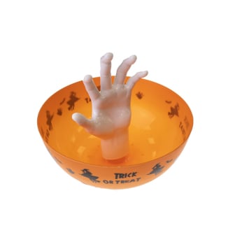 Caramelera Bowl Mis Petates con Mano Terrorífica Naranja 