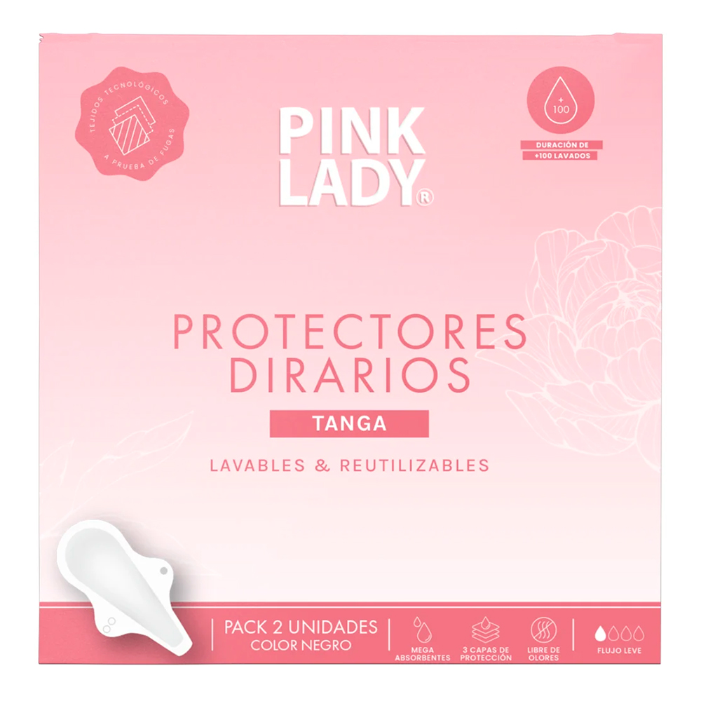 Protectores Diarios Pink Lady Tanga Reutilizables 2 Unidades