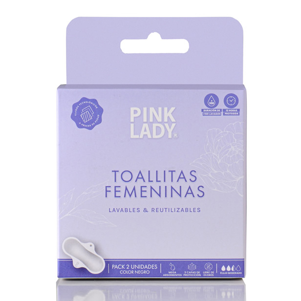 Toallitas Femeninas Pink Lady Reutilizables 2 Unidades