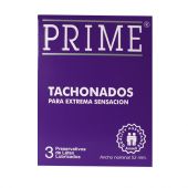 PRESERVATIVO PRIME TACHONADOS X3 UNIDADES.